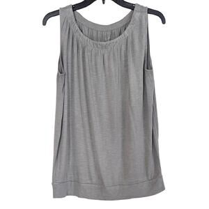 Adorable Womens LOFT Rayon Stretch Gray Tank Top Size MEDIUM